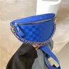 HBP New Solid Color Plaid Chest Bag Female Ins Fashion Messenger Weist Bag bag chain discal