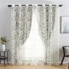 Perde Drapes Geometrik Tül Oturma Odası İçin Sheer Perde Modern Lüks Kabartma Karartma Yatak Odası Mutfak Ev Dekorcurtain