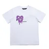 Heren Designer T-shirt T-shirts voor heren Palms Spray Love Heart Print T-shirt met korte mouwen Fashion Angels Women Graphic Tees Airik