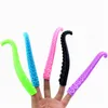 New Novel Plastic Finger Puppet Story Mini Octopus Tentacles Toy Silicone Small Finger Toys for Kids Children