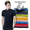 Klasyczna moda Francuski projektant Męskie koszulki Koszulka polo Lato Casual Mężczyzna Kobiety Lato Unisex Plus Size Lapel Oddychająca koszulka z haftem krokodyla Biznesowa koszulka golfowa