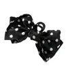 Donne coreane Ragazze Retro Temperamento Polka Dot Raso Grande Bowknot Artigli per capelli Eleganti fermagli per capelli Forcine Barrette Copricapo