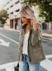 Vrouwen ritsjack herfst vrouwelijk bovenkleding lange mouw casual streetwear jas windjas anorak stand kraag militaire jassen 220811