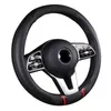 Car Steering Wheel Cover Wrap Pu Leather Fashion 5 Kinds Universal Car Styling 3738Cm145 "15" M Size Hand Bar Protector J220808