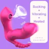 Sex Toy Massager Hot 3 in 1 g Spot Dildo zuigen vibrator verwarmingspeelgoed stimulator vaginaal anaal erotisch groot speelgoed voor vrouw