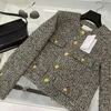 Autunno Inverno Coreano Delle Donne Monopetto Marchio di Lusso Chic Tweed Cappotto di Lana Retro Giacca Top Casaco Outwear 220811