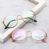 Lunettes de soleil de mode Cadres Sella Style européen Steampunk Lunettes de lunettes Alliage PC Cadre Celar Objectif Vintage Rond Anti-Blue Ray EyewearFashio