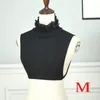 Bow Ties Black Ruffle Stand Fake Collar For Women Female Shirt Detachable Collars False Neckwear Clothies Nep KraagieBow