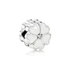 Andy Jewel 925 Sterling Silver Beads White Primrose Clip Fit European Style Brand Bracelets & Necklaces ALE #791822EN12 Gift Jewelry