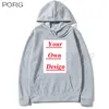 Personnalisé noir blanc rose rouge gris bleu marine Streetwear hiver hommes sweat à capuche unisexe Polyester propre motif 220811