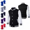 Hoodies Boy Baseball Fashion Design Wine Red s Slim Fit College Varsity Jacket Men Harajuku Sweatshirt 220811