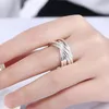 925 argent couleur neuf cercles homme bague pour femmes mode mariage fiançailles fête cadeau breloque bijoux