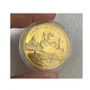 Rysk gåva Peter den stora samlarobjektet Golad Plated Souvenir Coin St.Petersburg Collection Art Commemorative Coin.cx