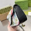 Women Flower Shoulder Bags Designer Chain Strap Handbags Crossbody Wallets Canvas Handbag 3 Sizes Cross Body Purse Travel Party Mini Pack Flap Bag