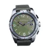 Cała stalowa obudowa Zielona tarcza Mens Watch Automatyczny ruch Luksusuhr Pasek na rękę 44 mm Montre de Luxe Hanbelson5553800