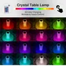 Najnowsze uchwyty świec LED Crystal Lampa stołowa Rose Light Projektor 3/16 Kolory Dotyka Regulowana romantyczna diamentowa atmosfera USB