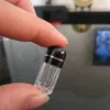 Pil fles helder lege draagbare dikker plastic flessen capsule kast met kleurrijke schroefdop pillen houder opslagcontainer