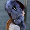 Berets Winter Fur Hats Women Stylish Warm Natural Whole Mink Luxury Caps Earflap High Quality Hat Anti Cold Snow HatBerets