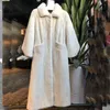 Hiver Nouvelle Mode Femme De Haute Qualité Fourrure De Vison Casual Surdimensionné Rue Trench-Coat Haut De Gamme Solide Couleur Manteau Épais Chaud Fourrure Fe T220810