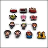 Shoe Parts Accessories Shoes Moq 100Pcs Movies Character Croc Charms 2D Soft Pvc Clog Fashi Dc1