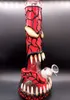 Cool un unico design unico da 10 pollici alti borghesi in vetro di bong di bong con pattern pating da 18 mm tubi di fumo femminile