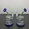 Pfeife Mini-Huka-Glasbongs Bunte Metallform Cartoon-gedruckte Glas-Huka-Flasche im klassischen Stil