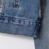 Mężczyzn Kobiet Projektantki Kurtki Jean płaszcz mężczyźni Women Letter Lett Rleeve Dżinsowe z kapturem z kapturem streetwearu moda swetershirt polarowa odzież wierzchnia