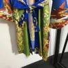 Baroque Flora Women Sleep Robes Fashion Soft Touch Accappatoio Camicia da notte con cintura regolabile creativa