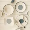 Обеденный посуда наборы снежной глазурь керамические блюда из столовых приборов тарелки в стиле Япония.
