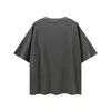 T-shirts pour hommes Wash Terry T-shirt à manches courtes Été Coton épais Raglan StreetwearMen's