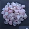 Pierre lâche perles bijoux 25x2m souci pouce pierre précieuse naturelle quartz rose guérison cristal thérapie traitement reiki spirituel min dhfhv