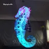 Suspendu coloré LED gonflable Balon de mer cartoon de dessin animé Animal Modèle pendent Air Souffler le cheval de mer avec une lumière RVB pour la décoration de la fête