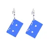 Clear Neon Acrylic Tape Dangle Earrings for Women Fashion Jewelry3206