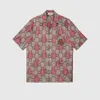 22SS Luxury Designer -Shirts Herren Mode Geometrische Print Bowling -Shirt Hawaii Blumener Casual Shirts Männer schlanker Kurzarm DG17 789