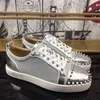 Designer Sneaker Hommes Chaussures Marque Rivet Sneakers Plateforme De Mode Baskets Spikes Daim Chaussure Low Cut Chaussures Plates Avec Boîte