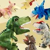 New Cartoon Open Mouth Tyrannosaurus Rex Hand Puppet Parent-Child Interactive Dinosaur Plush Doll Toy Early Education Children's Gift