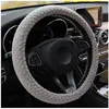 ThreeDimensional Car Steering Wheel Suitable For Most Steering Wheel Carpet Soft 3738 Cm 145 "15" Braided On Hand Bar J220808