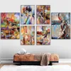 Nordic Canvas Painting Home Decor Modern Sex Lady Picture Wall Art Poster Girl Bedroom Abstract Minimalist Art Oil Painting