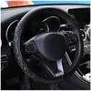 Car Truck Bus Steering Wheel Cover For Diameters 36 38 40 42 45 47 50 Cm 3D Pu Leather Wear Resistant AntiSlip Car Styling J220808