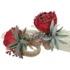 Anillos para servilletas de flores de seda, servilleta con hebilla, soporte para toallas, mesa de boda y Hotel, cena D7714