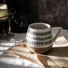 Keramiktasse Kreative handbemalte Retro-handgemachte Kaffeetasse Große Kapazität Milchteetasse Einzigartiges Trinkgeschirr Frühstücksbecher Geschenk T220810