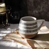 Caneca cerâmica criativa pintada à mão retro handmade de café xícara de grande capacidade xícara de chá de chá de leite de café da manhã canecas T220810