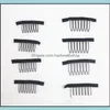 모발 확장 클립 액세서리 도구 제품 7 캡을위한 Theeth Stainless Steel Wig Combs Extensi DHAKC2881419