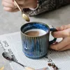 220 ml bleu céramique four changement de texture couleur tasses à café émaillées tasse de thé tasse de personnalité porcelaine chinoise T220810
