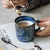 220 ml de forno de cerâmica azul muda textura cor vidros de café com personalidade de xícara de chá caneca chinesa porcelana T220810