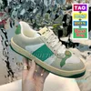 Kutu Klasik Deri Web Tereyağı Sneaker bej beyaz abanoz yeşili işlenmiş Siyah Süet Erkek kadın 3 ile Moda Vintage Screener Tasarımcı Gündelik Kirli Ayakkabı