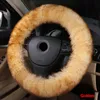 Coprivolante per auto in pelle di pelliccia di lana invernale lungo per 142 "157" 3640 cm Accessori per auto universali Tappeto caldo morbido J220808