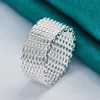925 Sterling Silver Interwoven Web Ring For Woman Man Fashion Charm Wedding Engagement Jewelry