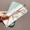 Mode zonnebrillen frames duidelijke lensglazen blauw lichtbescherming bril roze verf frame luxe ontwerper niet -recept glasfashion