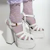 High Heeled Sandals Dress Shoes Platform Heels Shoe Luxury Designers Calf Leather Ankle Strap Side Buckle La Medusa Juno